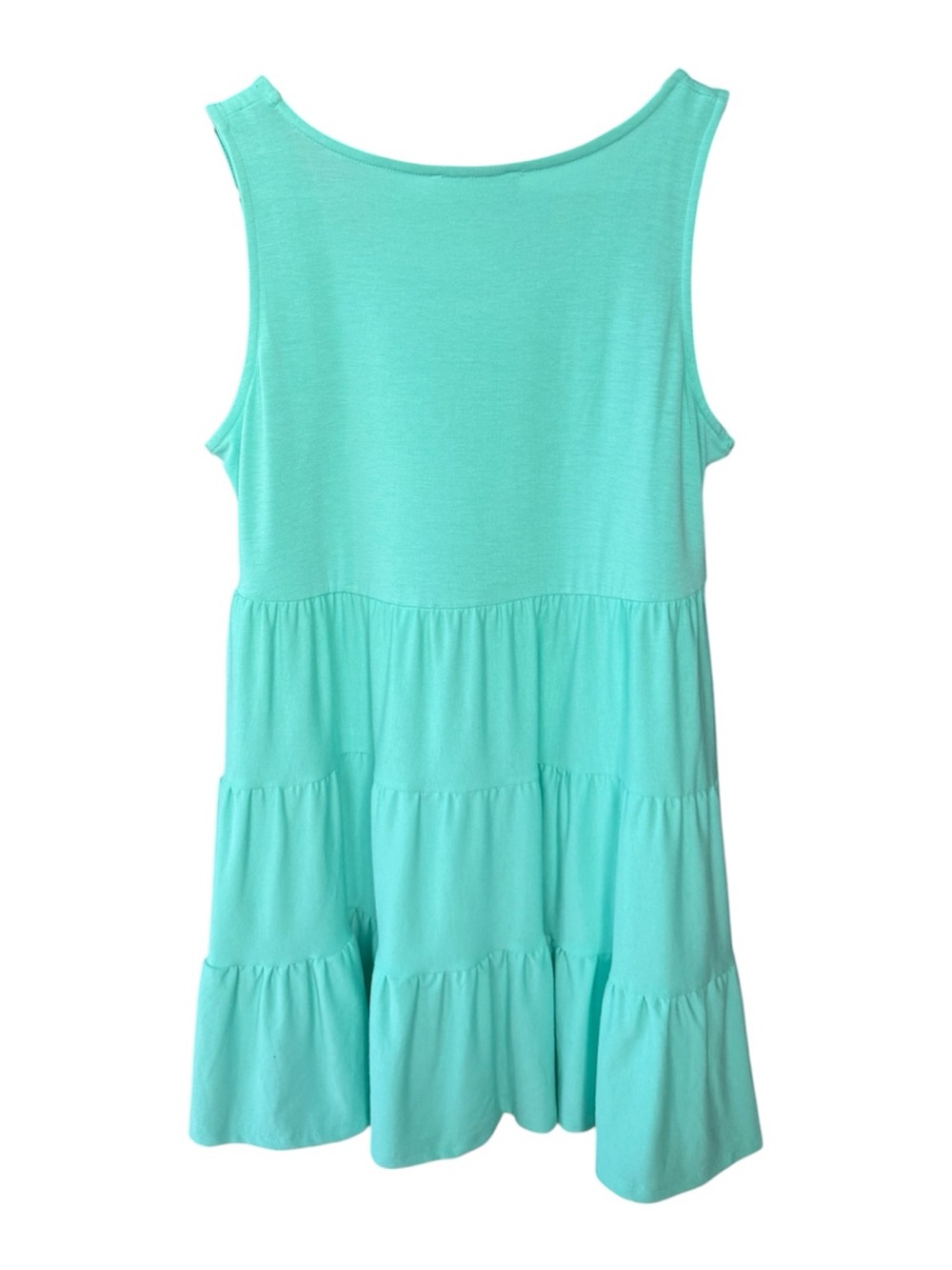 Zenana Seafoam Green Tiered Swing Tank Top Flowy Tunic Small NWOT - Picture 4 of 10